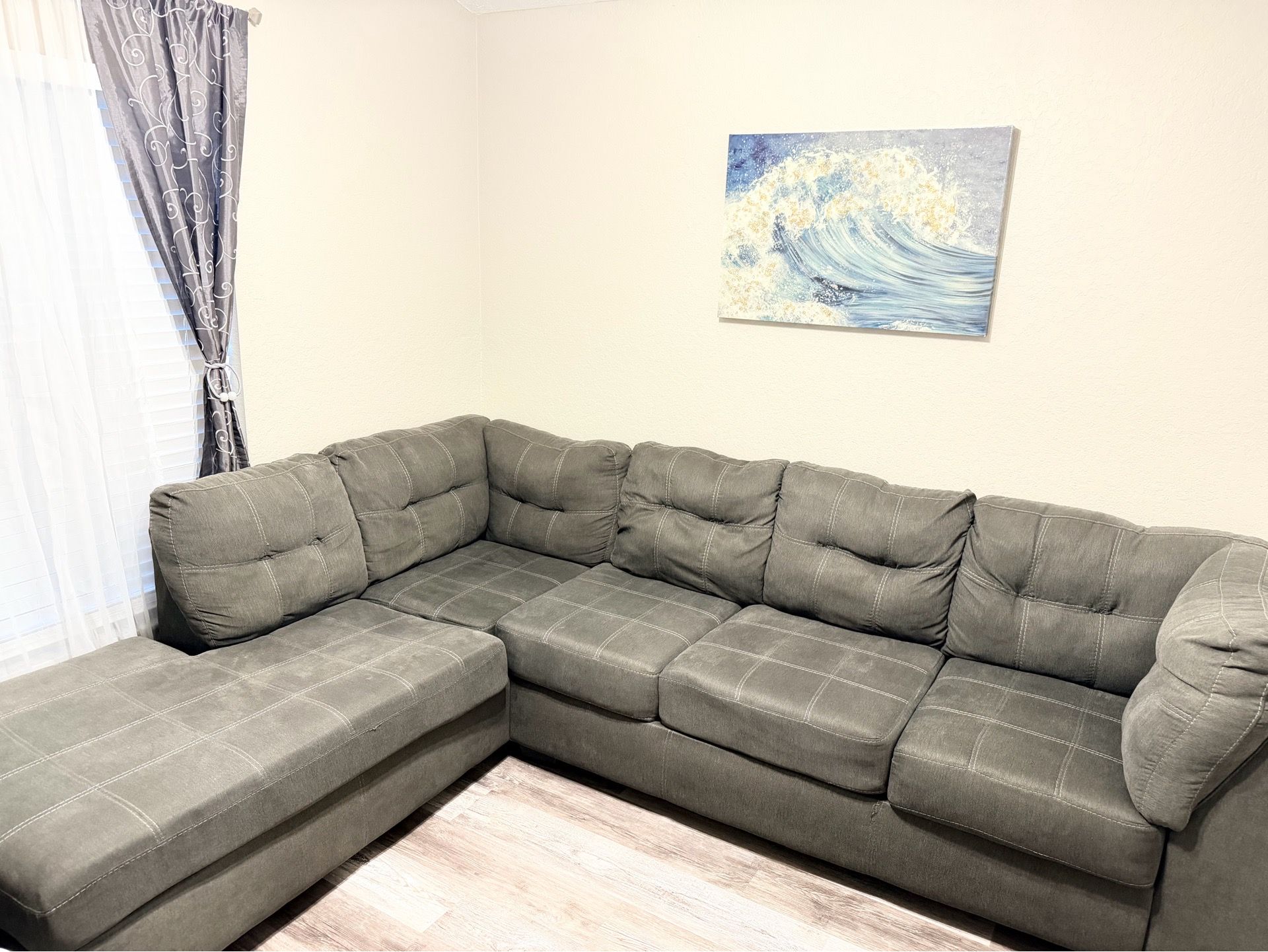 Grey sectional