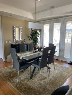 4 Light Brushed Nickel Linear Dining Rm Chandelier