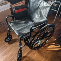 DRIVE WHEELCHAIR BLACK LEATHER 