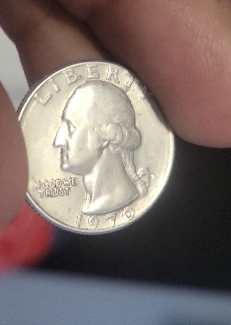 1970 Washington Liberty Engraved Silver Coin