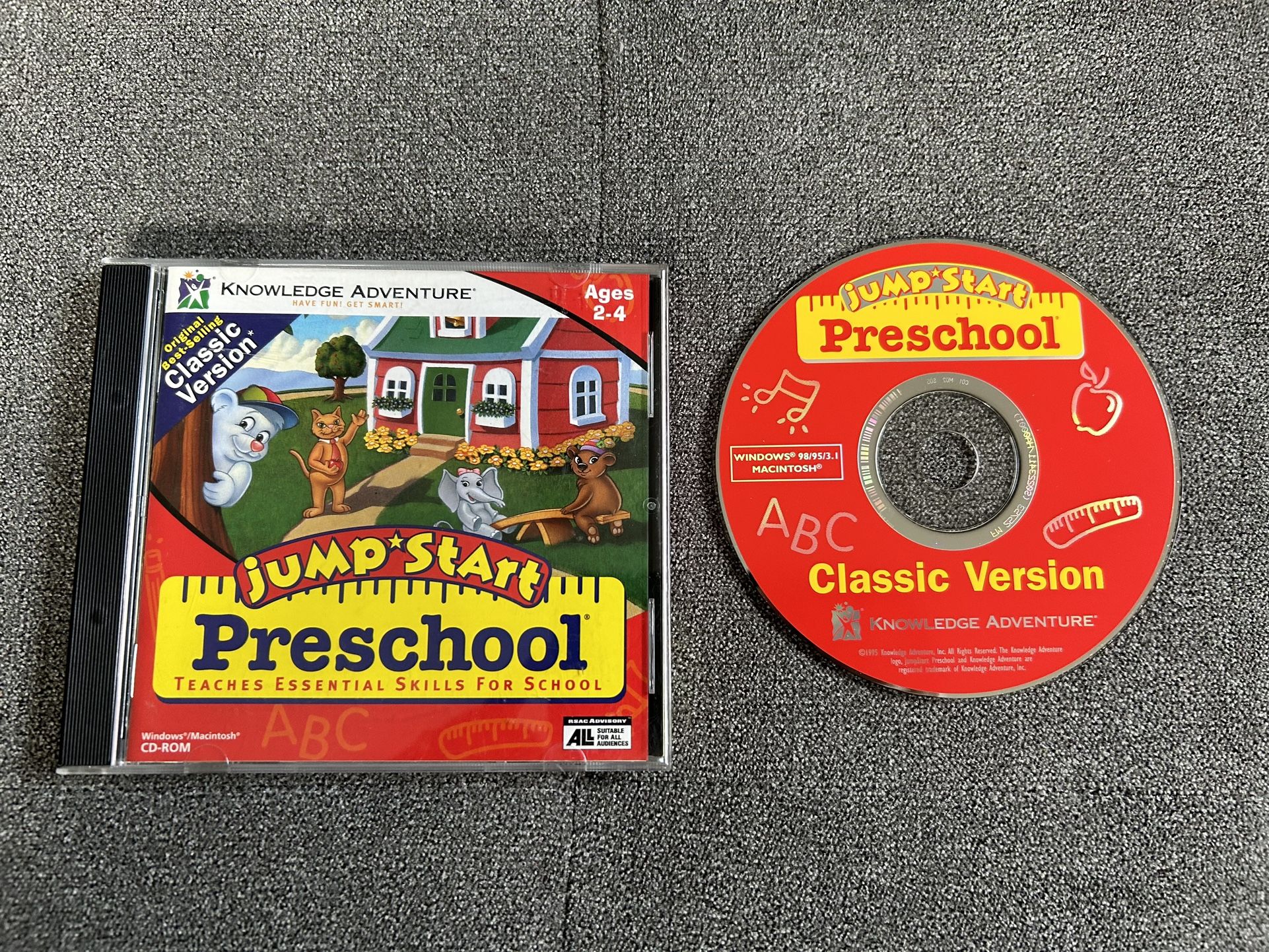 JumpStart Preschool. Classic Version Ages 2-4 ( New Sealed CD-ROM