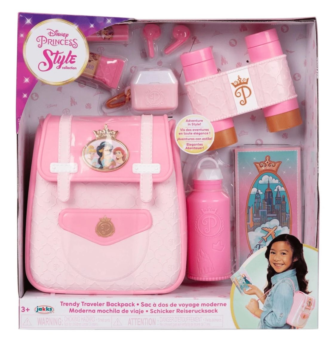 Disney Princess Style Co Pink Pretend Play Backpack