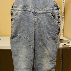 Dovetail Workwear Women's Freshley Denim Overalls Size 14 /32 