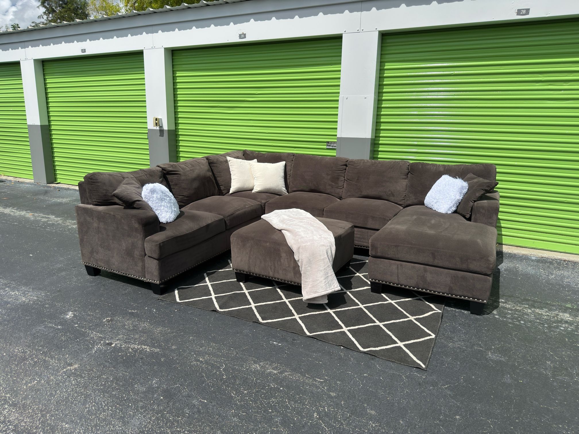 Dark Gray Sectional Couch Sofa - 4-Pieces - Delivery Available π