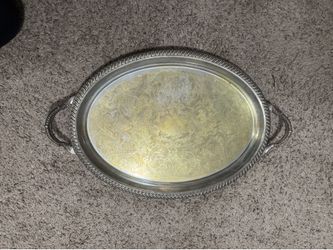 Vintage large silver plated serving tray in Escondido