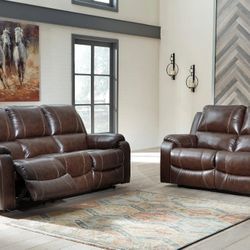 Rackingburg Mahogany Power Reclining Set

