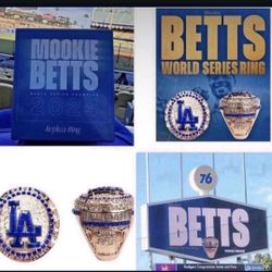 MOOKIE BETTS 2024 WORLD SERIES RING SGA LOS ANGELES DODGERS 8/25/25