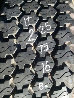 LT225 75 16 good truck tire on 8 bolt rim