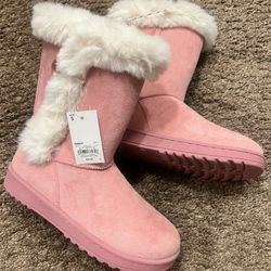 New Pink Boots Size 6-7