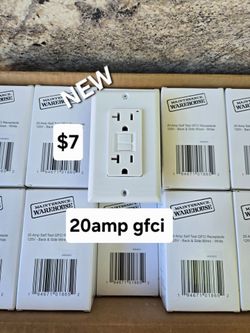 New 20amp gfci with faceplate included only $7 each