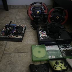 ps4 ,Xbox One, Xbox One Steering Wheel2x and Games