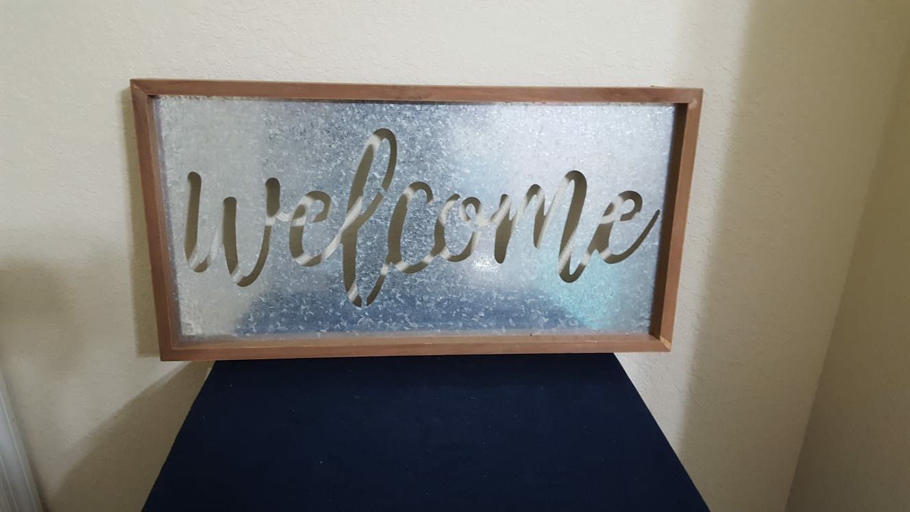 Welcome sign home decor