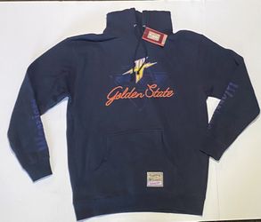 Mitchell & Ness Hardwood Classics Golden State Warriors Hoodie Navy Size Large