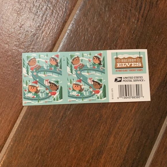 1000 Holiday Elves US Postage Forever Stamps
