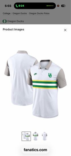 Oregon Ducks Nike Dri-Fit  polo shirt XL