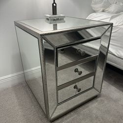  Mirrored Nightstands x 2