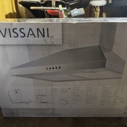 Vissani Siena 30 in. 350CFM Convertible Pyramid Wall Mount Range Hood in Stainless Steel