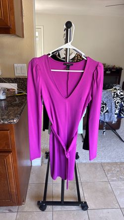 Forever 21 Magenta Long Sleeve Mini Dress
