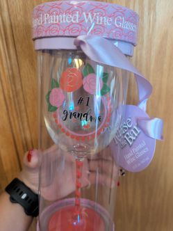 #1 Grandma Wine Glass