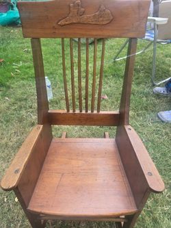 Rustic Folk-art wooden chair