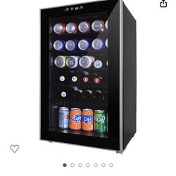 Northair 85 Can Beverage Refrigerator Cooler, Under Counter Wine Cellar with LCD Temperature Control, Double-layered Glass Door, Quiet Operation - per
