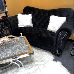 Black Loveseat, Modern Sofa , Same Day Delivery 🚚 