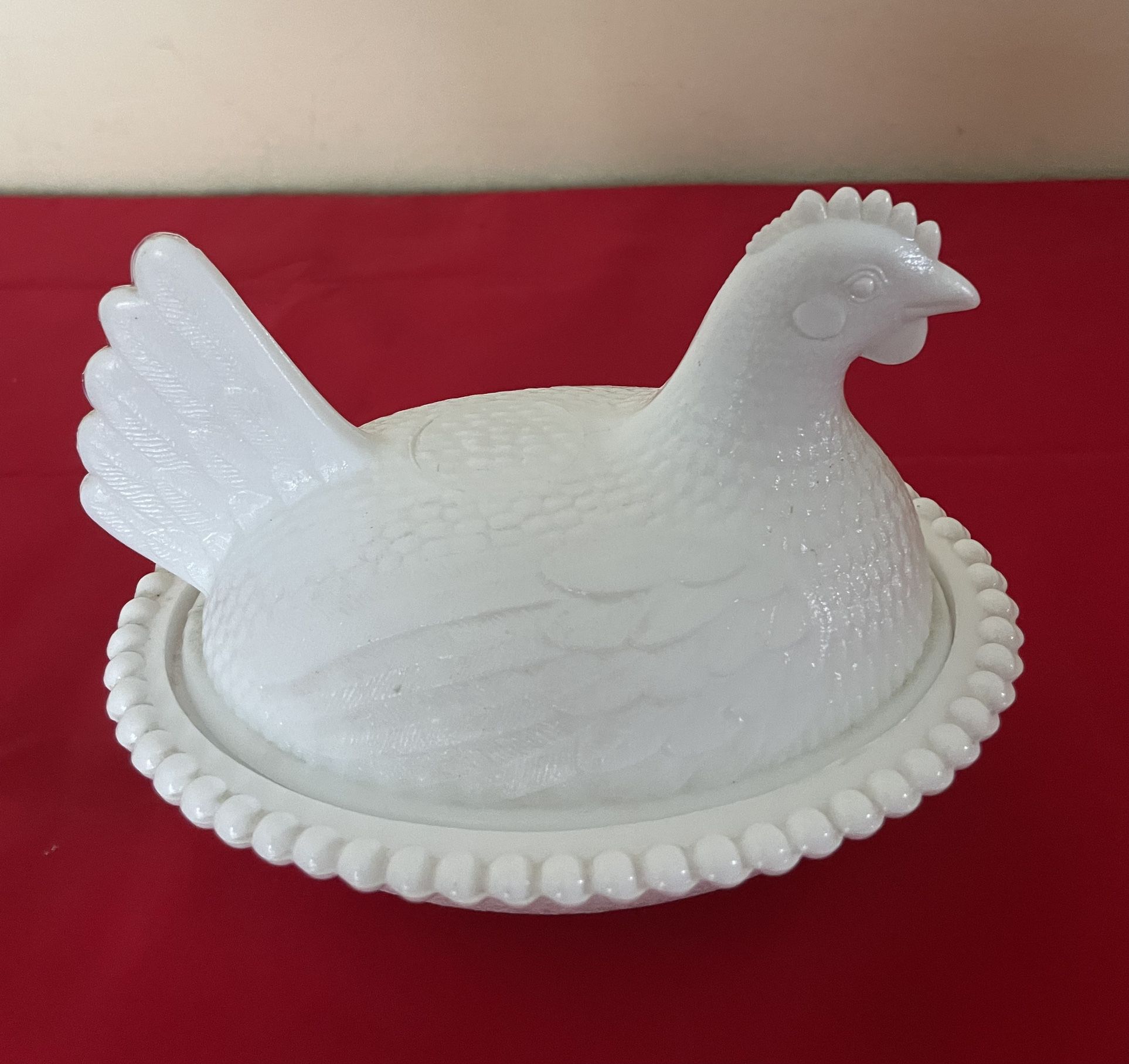 Vintage Milk Glass Hen On Nest Nest . See More Pictures 