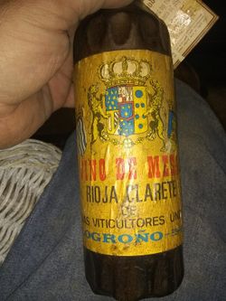 Vintage wooden bottle