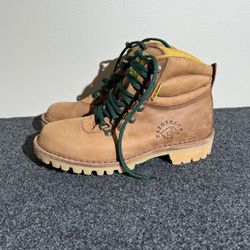 NEW Jim Green Woman Razorback Boots Lace-Up Water Resistant Full Grain Leather Size 8