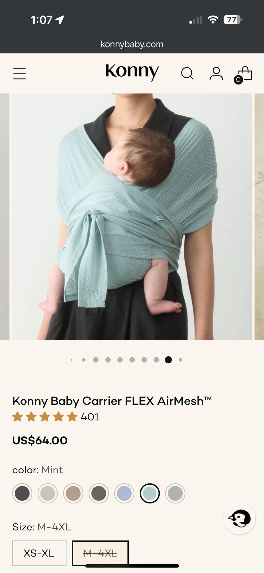 Konny Baby Carrier Flex Airmesh