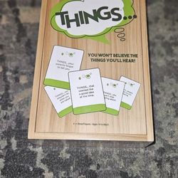 THINGS... Card Game Wooden Box  Edition Brand New & Factory Sealed!