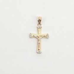 10kt Real Gold Jesus Cross Pendant 