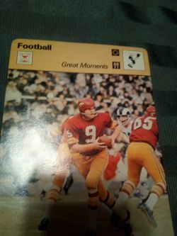 Vintage 1979 sportscaster collector card/great moments featuring Adolph Christian "Sonny" jurgenson-philadelphia eagles