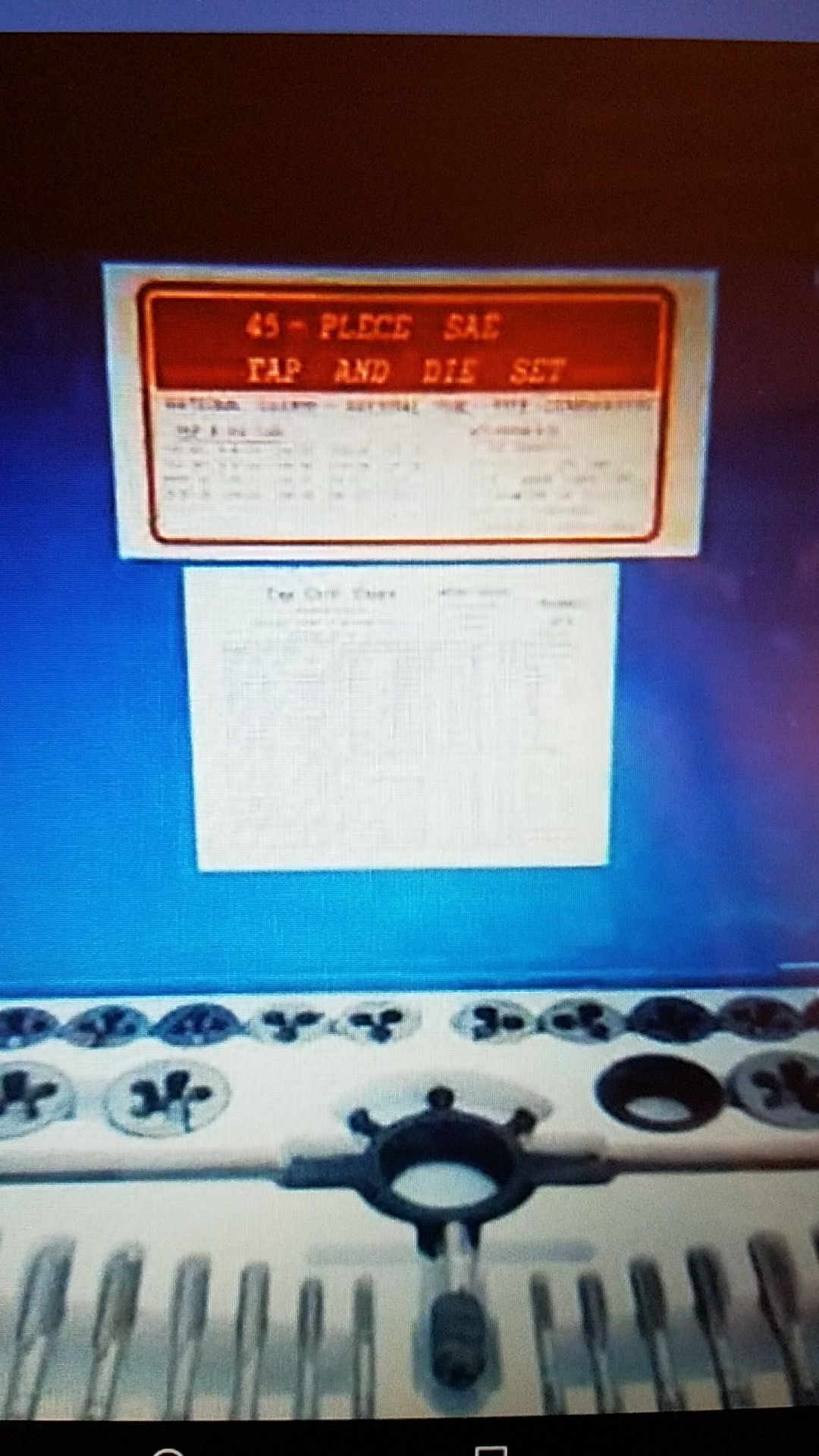 45 piece SAE Tap and Die set, Brand New.