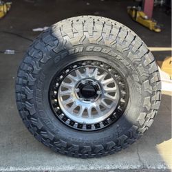 KMC KM542 IMS 17x8.5 6x139.7 - 10 Wheels 35" Toyo R/T Trail Tires Silverado Sierra Ram 1500 Tundra