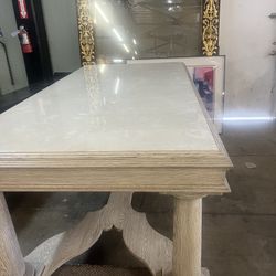 Library Table With Inset Stone