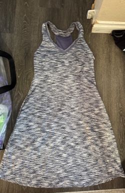 MPG Womens Small Athletic Racerback Dress Black White Marled Activewear