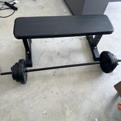 Fitness Bench And Deadlift Weights  