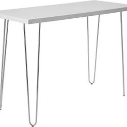 *BRAND NEW SEALED* 42” HairPin Leg Wood Writing Desk -White