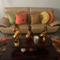 Couch with tables and Accessories 