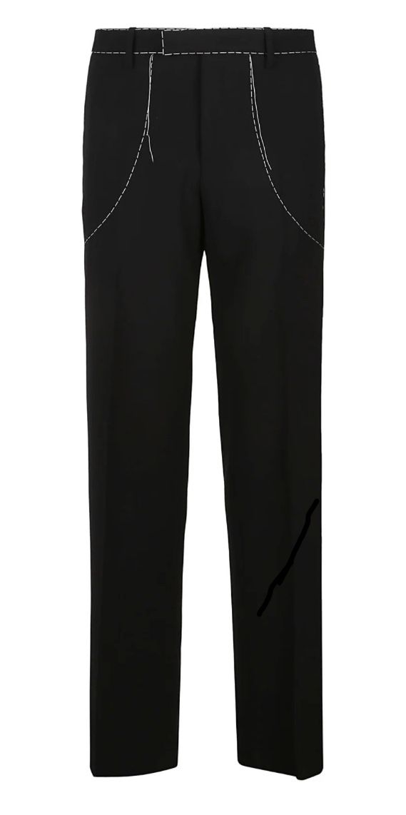 Off-White Runway Straight Leg Tailored Trousers Pants Size 34