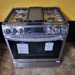LG InstaView 5 Burner Slide In Stove With Air Fry 30 Wide F7SJ