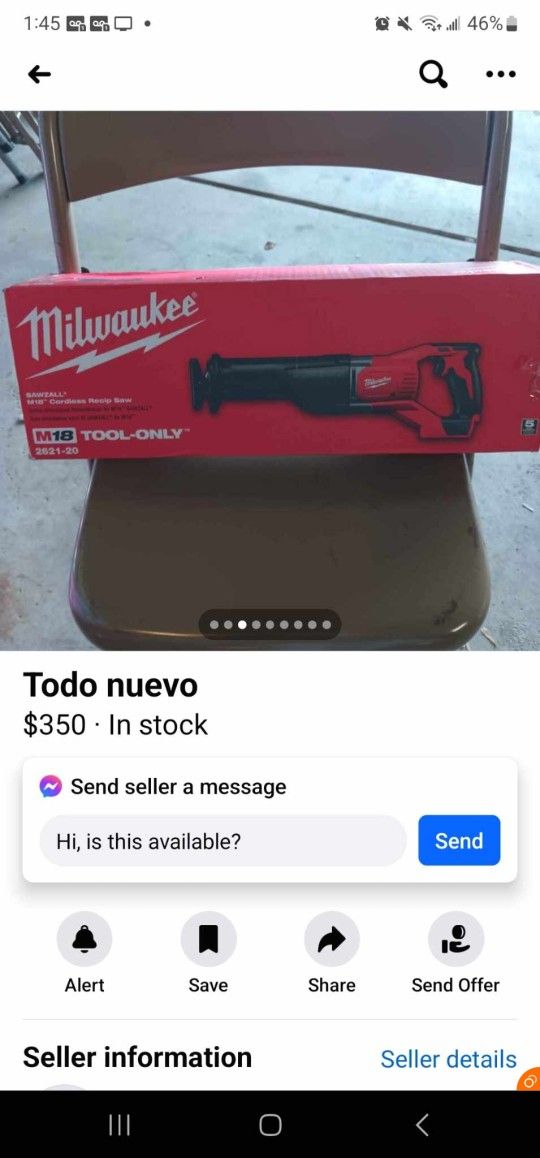 Brand New Milwaukee Sawzaw Comes With Charger And Battery