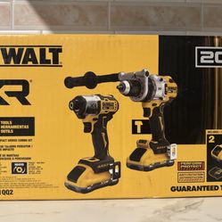 New DeWALT DCK2101QQ2 20V MAX XR 2-Tool Hammer Drill/Impact POWERPACK Combo Kit