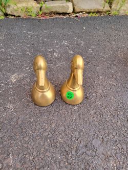 Brass Duck Bookends