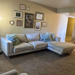 Grey/Cream Couch Sofa