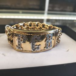 14kgold Solid Gold I'd Bracelet 145.1 Grams Layway Available 10% Down If You Interested Please Ask Maribel Thank You 