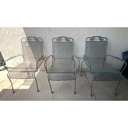 Vintage Iron Chairs 