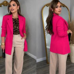 Pink midi blazer (small)