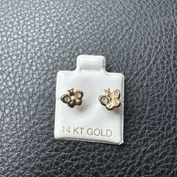 Gold 14kt Baby Butterfly earnings